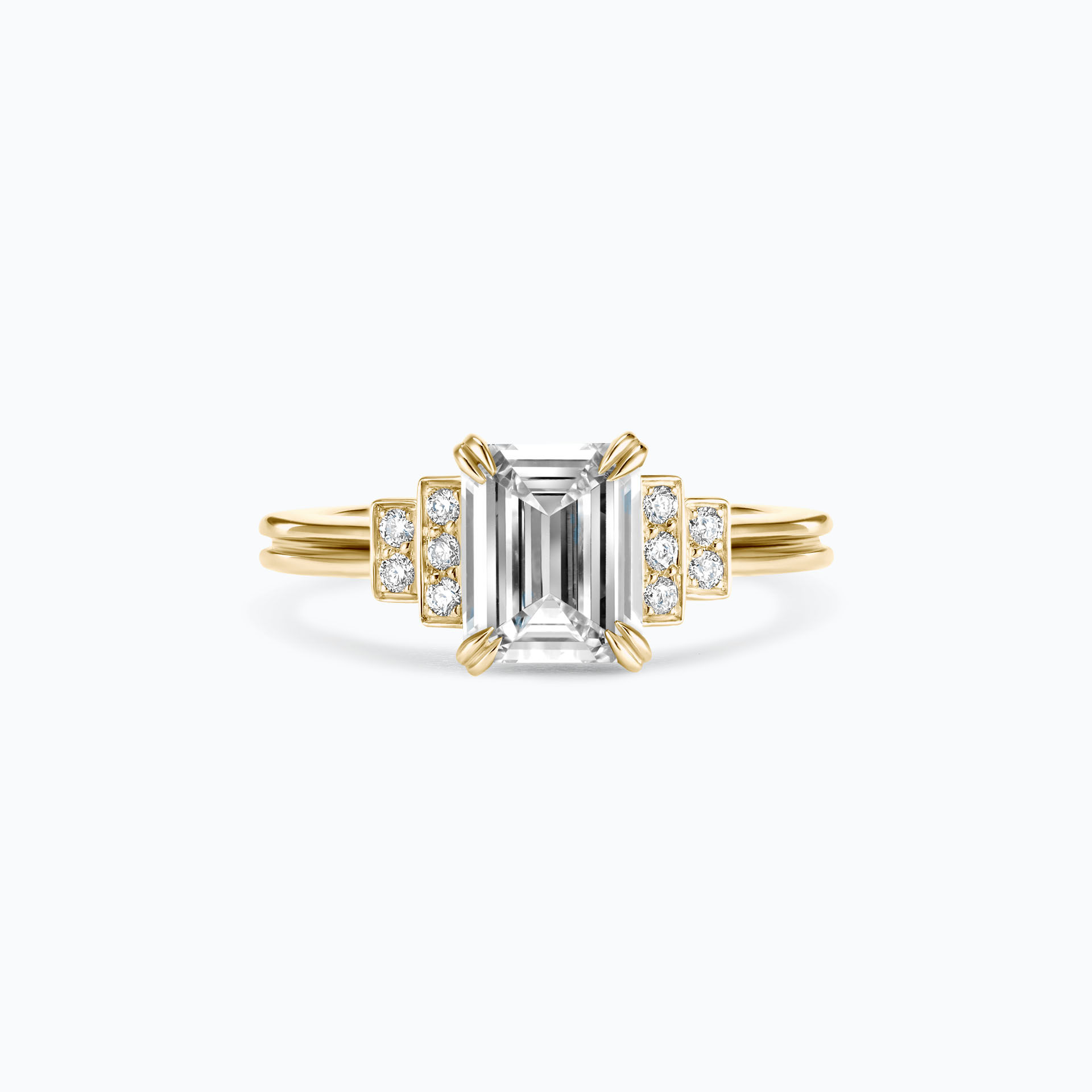 Bague discount diamant rectangle