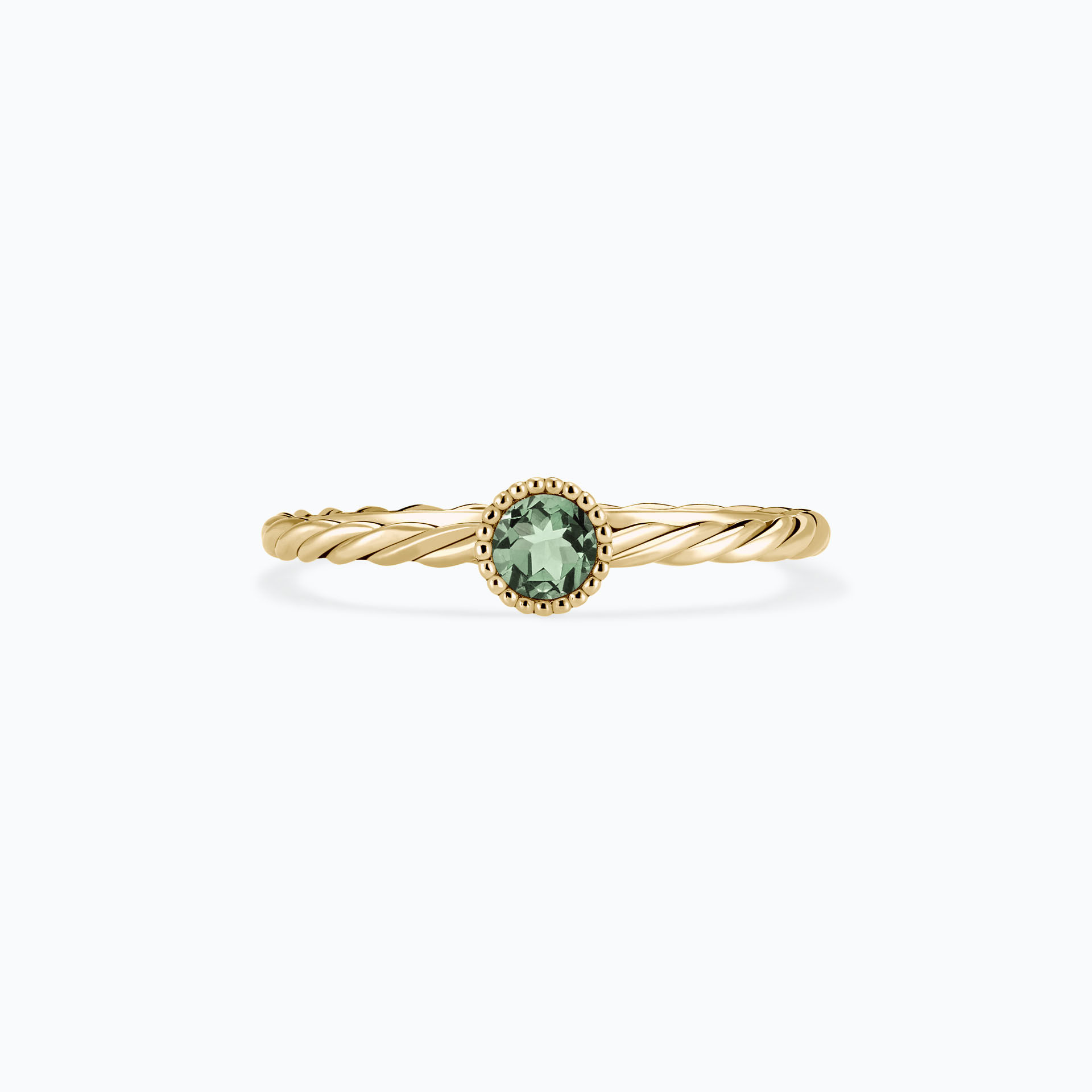 Solitaire Faustine Saphir Vert